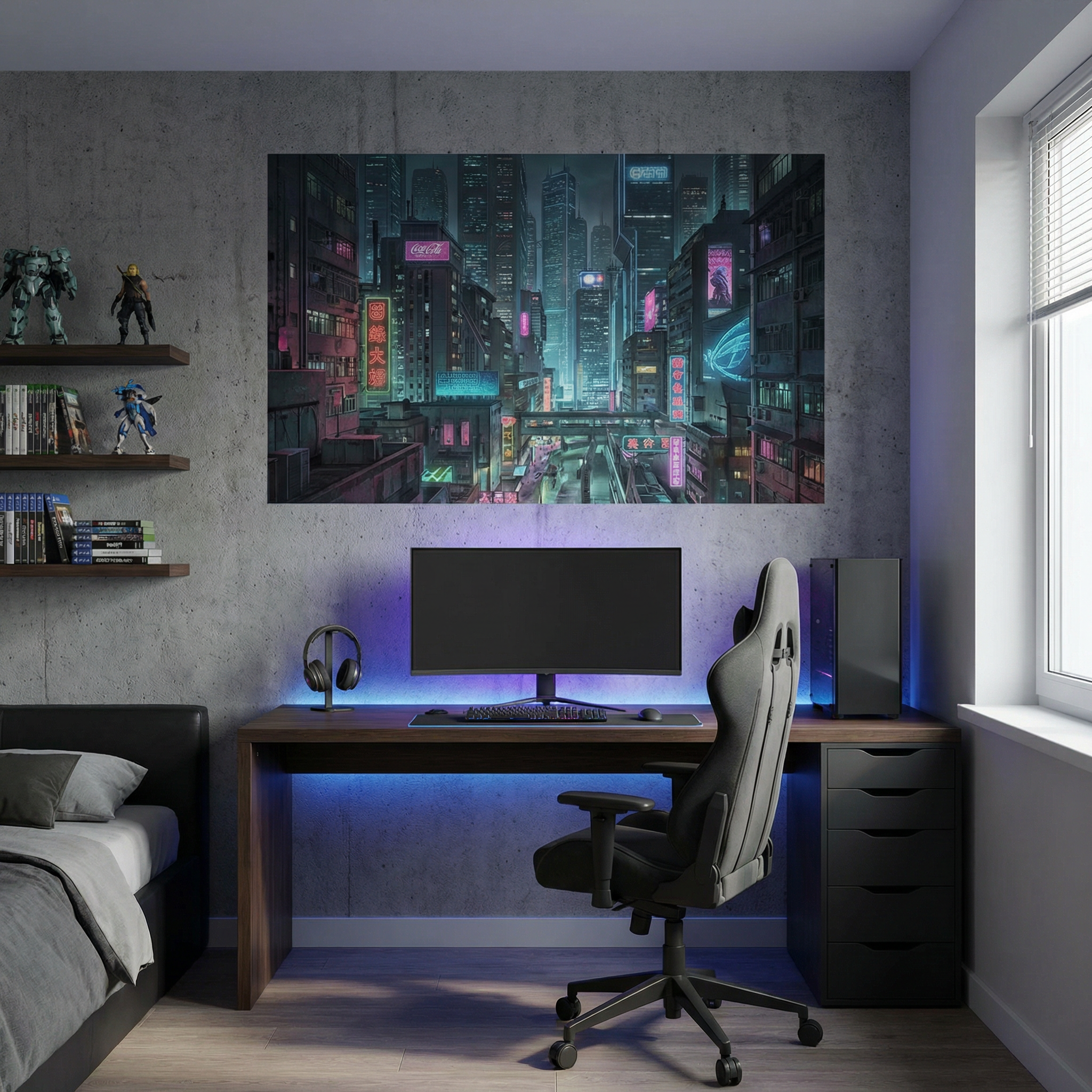 Décoration murale chambre ado gaming Caen