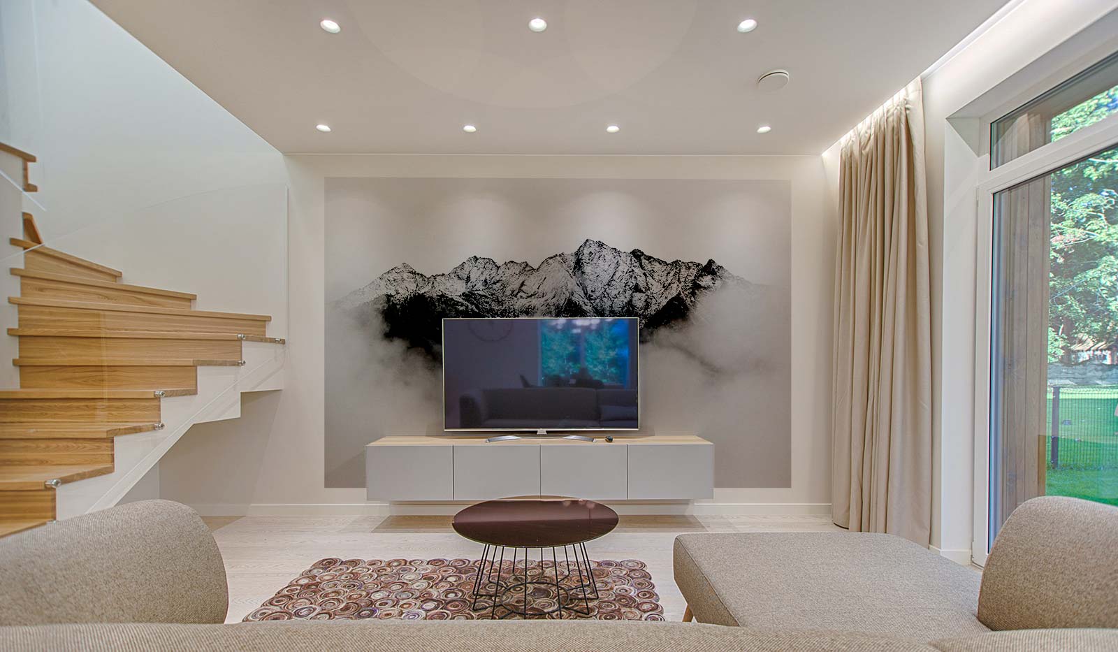 Décoration murale salon mur TV Argentan