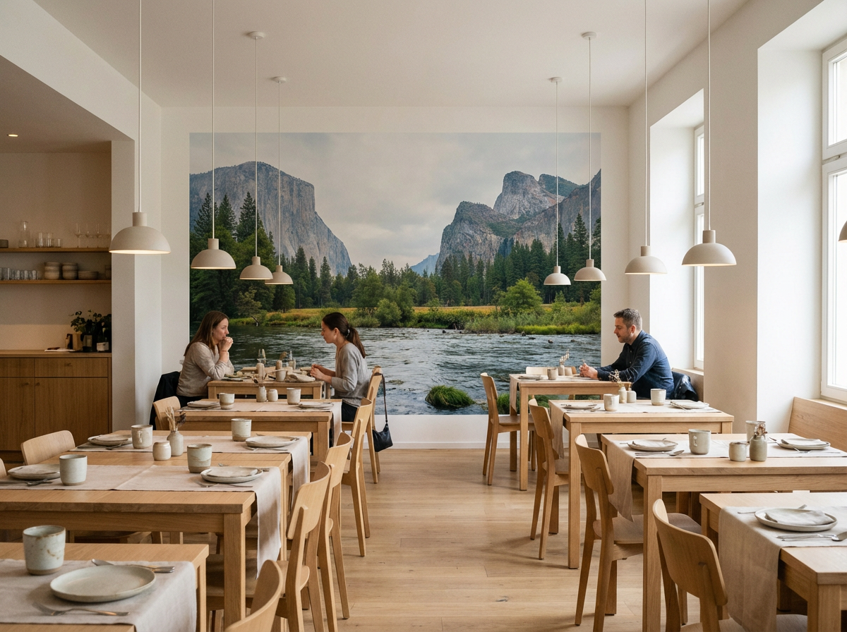 Fresque murale restaurant intérieur Le Mans