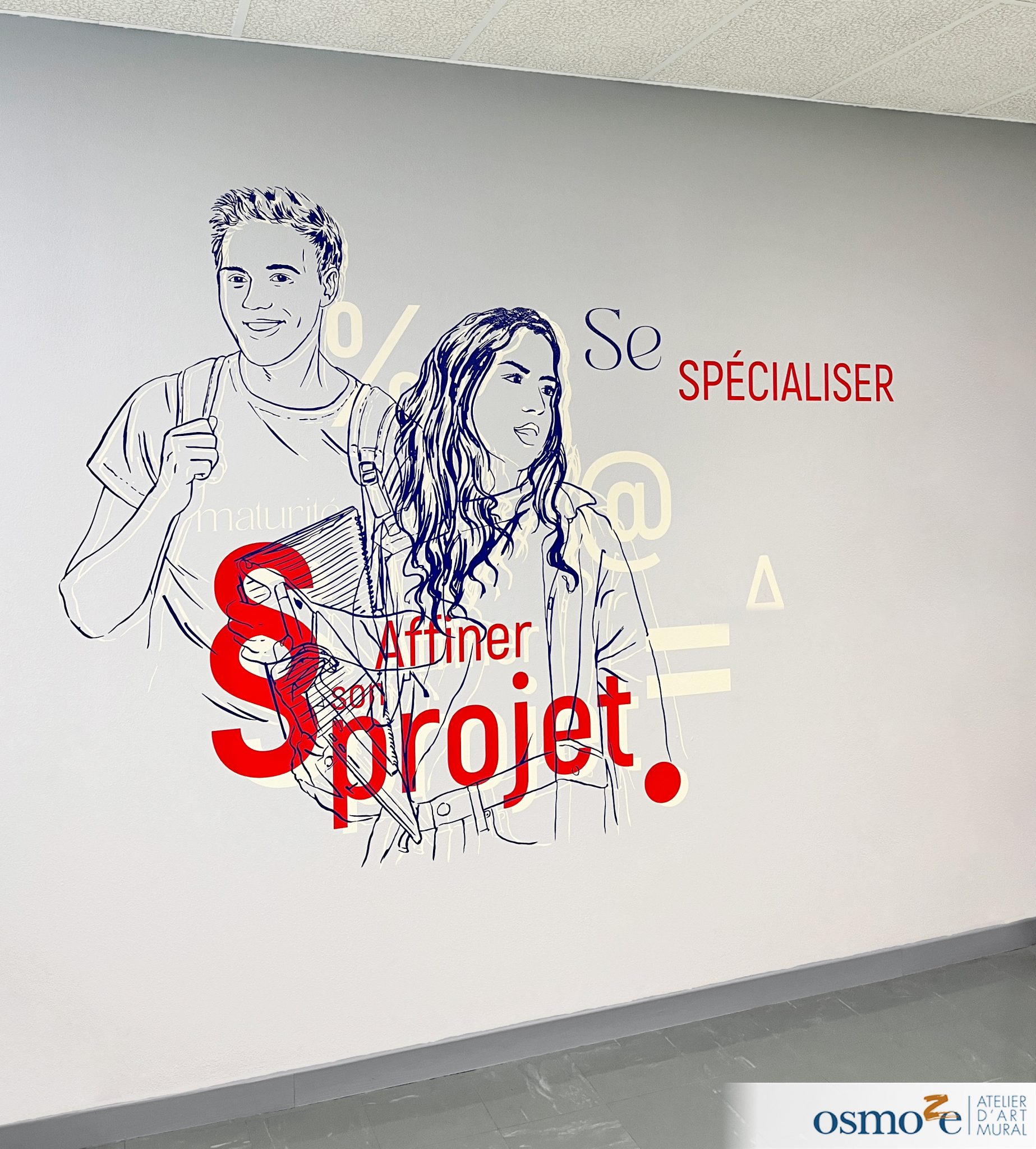 Impression murale collectivité école