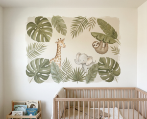Chambre bébé jungle